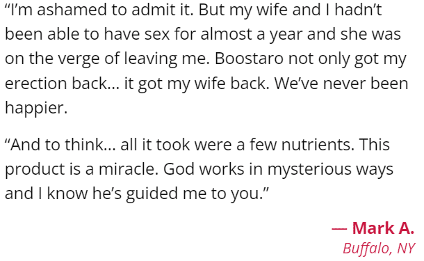 Customer testimonial