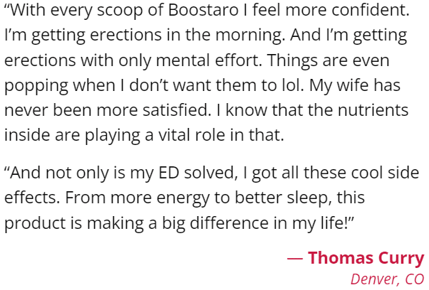 Customer testimonial